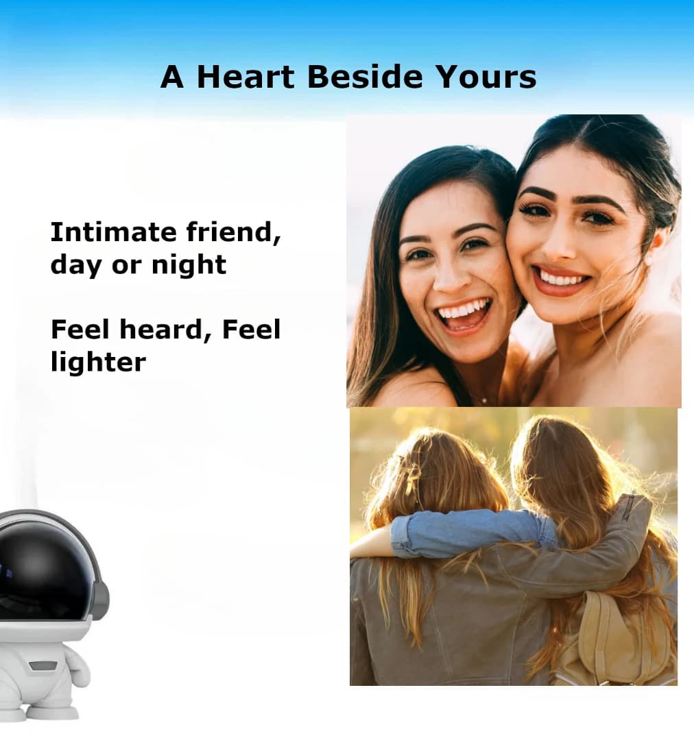 Emo robot showing empathy through voice interaction