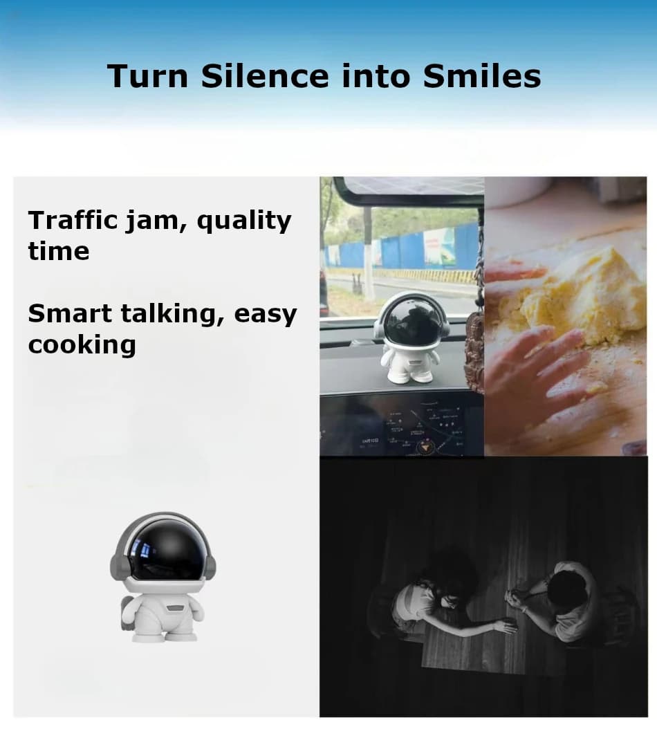 Emo robot helping in daily routines in the kitchen