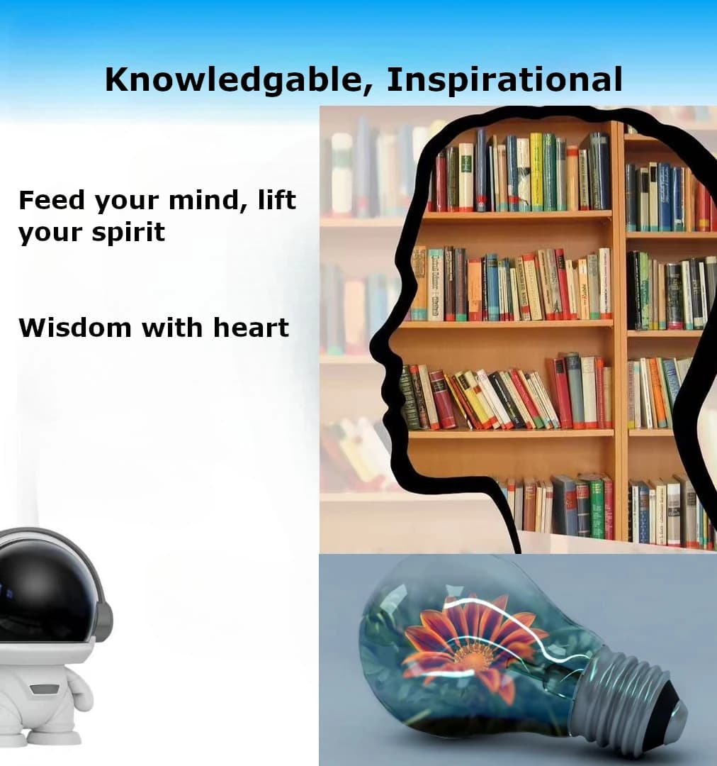 Emo robot giving life advice and thoughtful responses